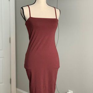 Maroon Body Con Dress